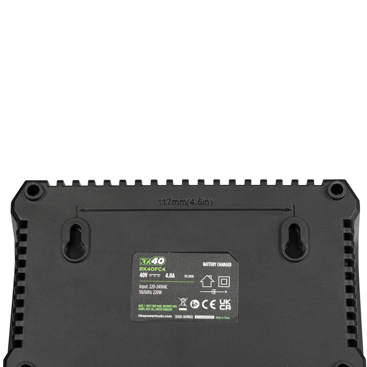 Rikä RK40 40V Single 4.0Ah Battery Fast Charger | 4.0A